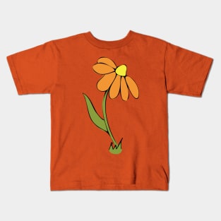 Daisy Whimsical Cartoon Illustration Happy Colours Kids T-Shirt